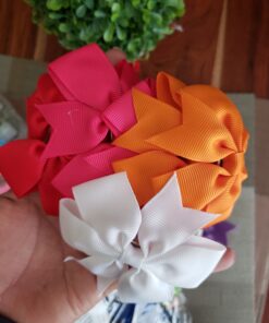CÉLLOT 3 Inch Boutique Grosgrain Ribbon Pinwheel Hair Bows Alligator Clips For Girls Toddlers Accessories Teens Gifts In Pairs 70pcs/35color 32 C1cCPikrhHS