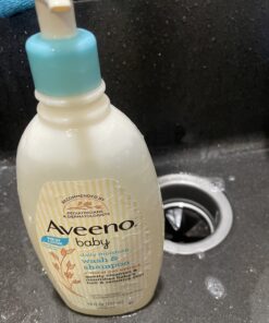 Aveeno Baby Daily Moisture Gentle Body Wash & Shampoo with Oat Extract, 2-in-1 Baby Bath Wash & Hair Shampoo, Tear- & Paraben-Free for Hair & Sensitive Skin, Lightly Scented, 18 fl. oz 33 C1cETSGPhnS 1