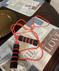 Limm Adjustable Jump Rope for Workout - All-Purpose Exercise Jump Rope Kids & Adults Love with Tangle-Free, Comfortable Foam Handles - Best Slimming, Cardio & Endurance Training Red 36 C1d Ad9dTTS