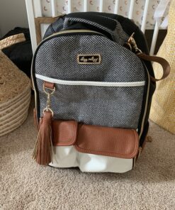 Itzy Ritzy Diaper Bag - Large Capacity Boss Backpack Diaper Bag Featuring Bottle Pockets, Changing Pad, Stroller Clips & Comfortable Straps, Coffee And Cream Large (Pack of 1) Coffee & Cream 62 C1d1SdQADES