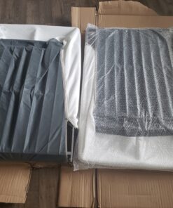 ZINUS No Assembly Metal Box Spring, 9 Inch White Mattress Foundation, Sturdy Metal Structure, Split Queen 48 C1dLCGBnQoS