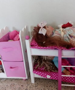 Emily Rose Doll Furniture | USA Business | 18 Inch Doll Clothes Closet Accessory - Wooden Doll Accessories Toy Playsets | 5 Free Wooden 18" Doll Hangers and 2 Large Storage Bins - Butterfly 30 C1dRNEpODFS