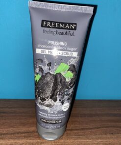 FREEMAN Polishing Charcoal & Black Sugar Facial Gel Mask, Purifies Skin, Not Over-Drying, Polishing Face Mask, Exfoliating, Removes Dead Skin, Perfect For All Skin Types, 6 fl.oz./ 175 mL Tube 46 C1duOuXNEvS