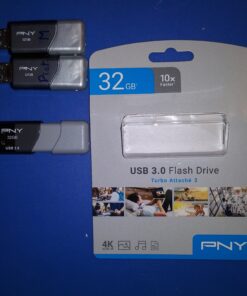 PNY 32GB Turbo Attache 3 USB 3.0 Flash Drive, GREY 39 C1eTl2qh1S
