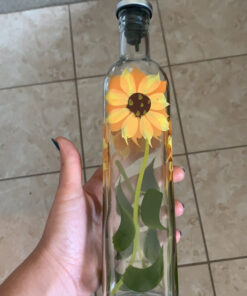 Grant Howard Glass Sunflower Oil & Vinegar Bottle 16 oz. 28 C1eubLui7SS