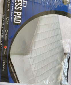 Utopia Bedding Quilted Fitted Mattress Pad (King) - Elastic Fitted Mattress Protector - Mattress Cover Stretches up to 16 Inches Deep - Machine Washable Mattress Topper White King 64 C1f9nYkPVS