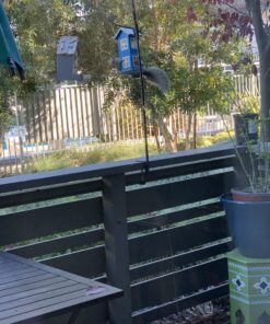 Sherwoodbase Ridge - Wild Bird House Feeder, Weatherproof Design for Easy Cleaning & Refills, Comes with Hook to Hang on Tree, Poles in Backyard Garden, Patio; Gift idea for Parents (Blue) 34 C1fASwHs9ZS