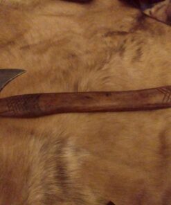 AX-7000 Custom Gift Forged Carbon Steel Viking Axe with Rose Wood Shaft, Tracker Knife Included (0019) 19 C1fEJTJzs2S