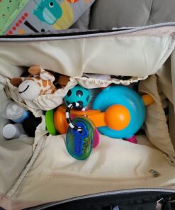 Hafmall Diaper Bag Backpack, Multifunctional Baby Diaper Bag with Stroller Hooks, Stylish Baby Bag for Mom Dad, Gray Black Black Gray 77 C1fIjyCwj6S