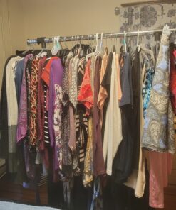 Honey-Can-Do GAR-01767 Dual Rod Expandable Garment Rack with Wheels, ,Black,60in L x 17in W x 73in H 29 C1fTYm87kIS