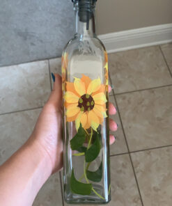 Grant Howard Glass Sunflower Oil & Vinegar Bottle 16 oz. 29 C1fVCdy6cUS
