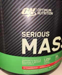 Optimum Nutrition Serious Mass, Weight Gainer Protein Powder with Immune Support, Strawberry, 6 Pound (Packaging May Vary) 8 Servings (Pack of 1) 23 C1hPH4vXwJS