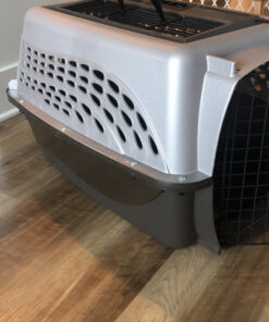 Petmate Two-Door Small Dog Kennel & Cat Kennel (Top Loading or Front Loading Pet Carrier, Made with Recycled Materials, 24 inches in Length) For Pets up to 15 Pounds, Made in USA 24.0"L x 14.5"W x 17.0"H TAN 71 C1hTwvisadS 1