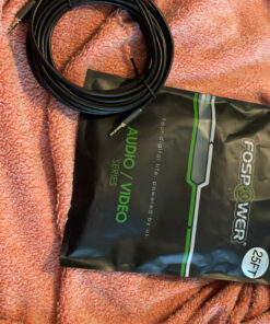 FosPower Audio Cable (25 FT), Stereo Audio 3.5mm Auxiliary Short Cord Male to Male Aux Cable for Car, Apple iPhone, iPod, iPad, Samsung Galaxy, HTC, LG, Google Pixel, Tablet & More 25 Feet 20 C1i2N0mOQMS