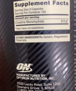 Optimum Nutrition Micronized Creatine Monohydrate Capsules, Keto Friendly, 2500mg, 300 Capsules (Packaging May Vary) Unflavored - Capsules 300 Count (Pack of 1) 40 C1iVmeZ EBS