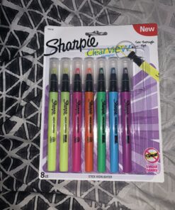 SHARPIE Highlighter, Clear View Highlighter with See-Through Chisel Tip, Stick Highlighter, Assorted, 8 Count 8 Count (Pack of 1) 56 C1jCBTqp33S