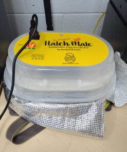 HatchMate™ Egg Incubator with Automatic Egg Turning and Humidity. Small & Portable for Hatching 9-12 Eggs. Hatch Chickens Quail Duck Turkey Parakeet & More Tabletop Incubator for Home or School Classroom 40 C1jP5TnT5LS