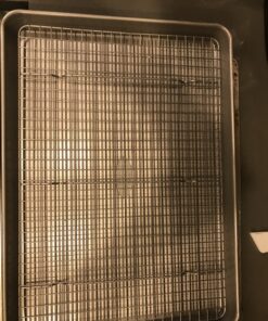 USA Pan Bakeware Half Sheet Baking Pan and Bakeable Nonstick and Cooling Rack Set, Metal Half Sheet Pan & Rack Set 34 C1jRHrso7HS