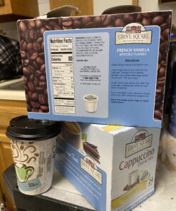 Grove Square Cappuccino Pods, French Vanilla, Single Serve , 24 Count (Pack of 1) 24 Count (Pack of 1) 40 C1k1LJw9zS