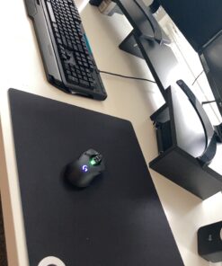 Logitech G640 Cloth Gaming Mouse Pad, Moderate surface friction, Consistent surface texture, Stable, Rollable - Black Mousepad 25 C1kDEGxmLES