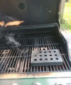 Outset Q177 Smoker Gas Grill, 5.25" x 8.25" x 1.25", Wood Chip Smoking Box: Cast Iron 11 C1kzdzig6cS