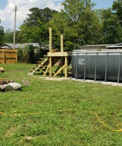 Intex 24ft X 12ft X 52in Ultra Frame Rectangular Pool Set with Sand Filter Pump, Ladder, Ground Cloth & Pool Cover 24 ft x 12 ft x 52 in 39 C1l41THNWzS