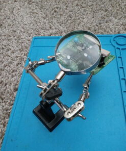 Elenco Helping Hands with 2 .5" Magnifying Glass | Work Bench Must Have | Case-Iron Base | Chrome Plated for Long Life | Glass Lens 37 C1l7mDf83SS
