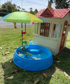Step2 Play & Shade Pool for Kids, Outdoor Summer Pool with Umbrella, Easy to Assemble, 7 Piece Accessory Kit, Toddlers 2+ Years Old, Multicolor 21 C1lRql6IuiS 1