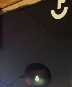 Logitech G640 Cloth Gaming Mouse Pad, Moderate surface friction, Consistent surface texture, Stable, Rollable - Black Mousepad 20 C1lZPjp2BS