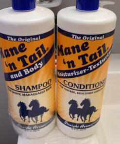 Mane 'N Tail Shampoo & Conditioner Combo Set (32 oz Each) For Horses and Humans For A "Down to the Skin" Cleansing and Conditioning 32 Fl Oz (Pack of 2) 32 C1mSw2VRPgS
