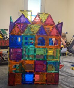 Children Hub 100pcs Magnetic Tiles Set - Educational 3D Magnet Building Blocks - Building Construction Toys for Kids - Upgraded Version with Strong Magnets - Creativity, Imagination, Inspiration 29 C1mdEIdRAnS