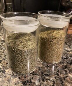 ZENS Glass Canisters Jar with Lid, Airtight Sealed 15 Fluid Ounce Spice Jars Sets of 2, Clear Small Kitchen Storage Containers for Herbs,Tea 4.76 x 3.15 IN 03-15oz*2 36 C1n5h5XAuoS