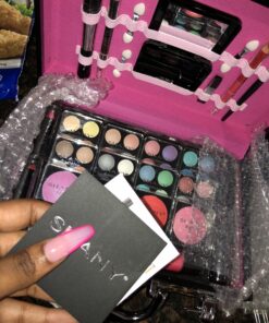 SHANY Carry All Makeup Train Case with Pro Makeup Set, Makeup Brushes, Lipsticks, Eye Shadows, Blushes, Powders, and more - Reusable Makeup Storage - Premium Gift Packaging - Leopard 35 C1o k4LeXnS