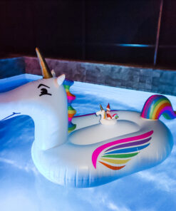 GoFloats Giant Inflatable Pool Floats - Choose Unicorn, Dragon, Flamingo, Swan, or Bull - Includes Drink Float 42 C1ozWvT6pgS