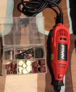 POPULO Power Rotary Tool Kit with Keyless Chuck, 154pcs Accessories, Flexible Shaft, Variable Speed Engraving, Corded Tools Drimmer Set for Cutting Sanding Polishing Engraving Crafting and DIY Works 154 27 C1pAyAeDgES