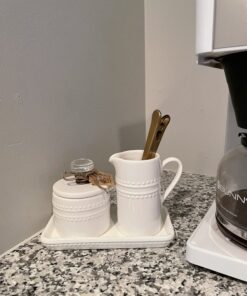 Mud Pie Farmhouse Inspired Vintage Doorknob Cream and Sugar Set, One Size, White 29 C1pM8JBjFLS