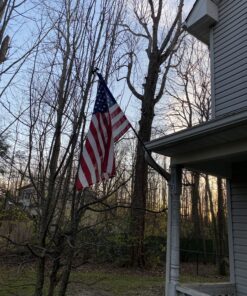 Valley Forge, American Flag, Aluminum Bracket White Powder Coated, 2-Position Pole Holder 1 inches 31 C1pW 0hZ3wS