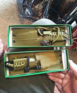 Survivor HK-106320-2 HK-106320 Series Fixed Blade Outdoor Knife, Tanto Blade, Cord-Wrapped Handle, 7" Overall, Green (Pack of 2) 31 C1peUqobCFS