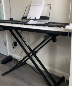 RockJam 88 Key Digital Piano Keyboard Piano with Full Size Semi-Weighted Keys, Power Supply, Sheet Music Stand, Piano Note Stickers & Simply Piano Lessons 35 C1q o18iYyS