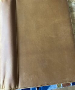 AZXCG Leather Portfolio Binder,3 Ring Binder Padfolio with Zipper fits up to 13.3" Laptop, Professional Organizer, Business Folder with Clipboard, Leather Notepad Holder Brown Graduation Gift Standard 53 C1rJxYQwZZS