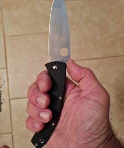 Spyderco Resilience Folding Pocket Knife with 4.20" 8Cr13MoV Stainless Blade and G-10 Handle - PlainEdge - C142GP 41 C1t8xTiZP5S