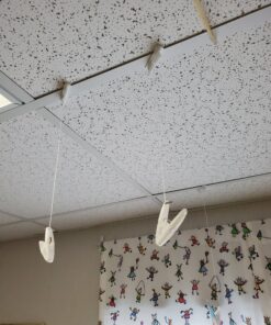 Schoolsource - 33032 Ceiling Hanger Grip Clips, Pack of 10 - 069360,White 12 C1tZeGDQWJS