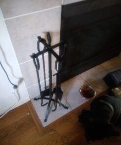 Sunnydaze 24-Inch Cauldron Style Outdoor Fire Pit Bowl with Spark Screen, Log Poker, and Wood Grate - Dark Bronze Finish 24 in 25 C1taKkSSDyS