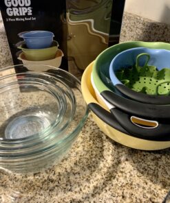 OXO Plastic Good Grips 3-Piece Mixing Bowl Set - Assorted Colors, Blue/Green/Yellow 42 C1ug8ZGER1S