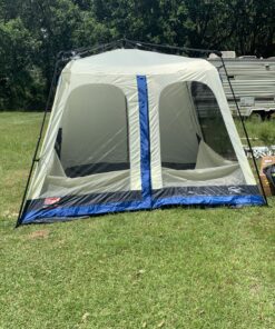 Coleman Camping Tent with Instant Setup, 4/6/8/10 Person Weatherproof Tent with WeatherTec Technology, Double-Thick Fabric, and Included Carry Bag, Sets Up in 60 Seconds 8-person Cabin Tent 49 C1v3uHyApcS