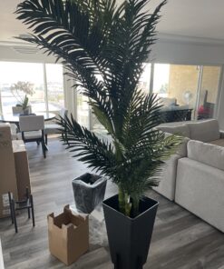 Nearly Natural 5289 6.5ft. Golden Cane Palm Silk Tree,Green 56 C1vFscQkz7S