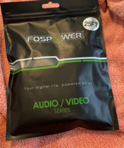 FosPower Audio Cable (25 FT), Stereo Audio 3.5mm Auxiliary Short Cord Male to Male Aux Cable for Car, Apple iPhone, iPod, iPad, Samsung Galaxy, HTC, LG, Google Pixel, Tablet & More 25 Feet 21 C1vliIZqQMS