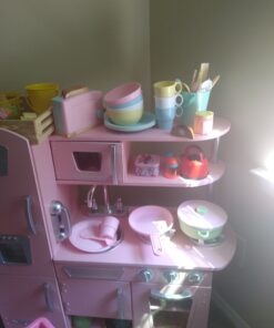 KidKraft 27-Piece Pastel Cookware Set, Plastic Dishes and Utensils for Play Kitchens, Gift for Ages 18 mo+ 49 C1wEMcHi7LS