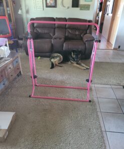 Tepemccu Expandable Gymnastics Bars,Adjustable Height Gymnastic Horizontal Bars,Junior Training Bar Children Folding Training Monkey Bars for Kids… Light Pink 34 C1wGQpZP6JS