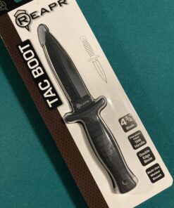 Reapr 11002 Tac Boot Knife, 4.75 Inch Double Edge Self Defense Knife for EDC | Use as Ankle Knife, Belt Knife or Over Shoulder Carry | 4.25" Hi Grip Handle | Nylon Web Sheath with Abs Insert 35 C1wUQ81uKXS